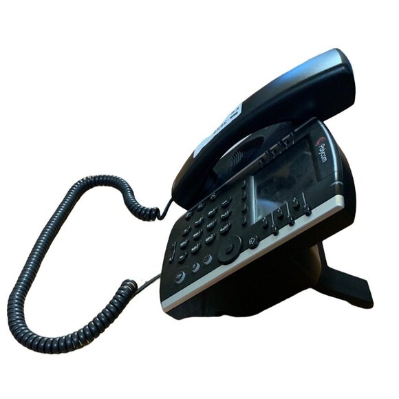 Polycom HDvoice VVX400 Desk Phone Black NO POWER CORD - Picture 3 of 7